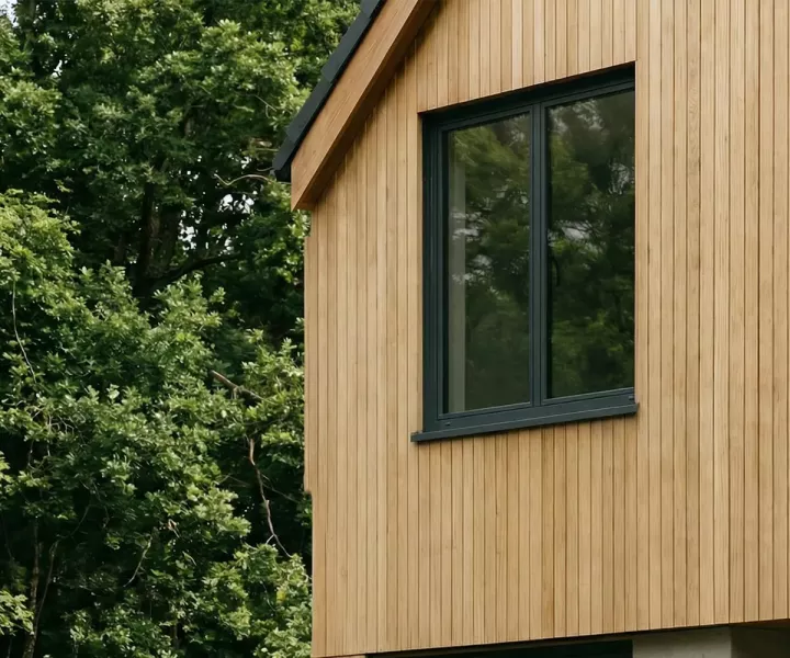 Серые пластиковые окна