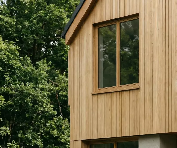 Пластиковые окна цвета орех