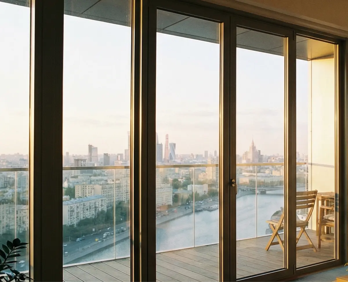 Квартира с французским остеклением окнами Melke
