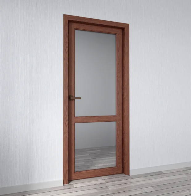 Межкомнатная дверь ПВХ с импостом