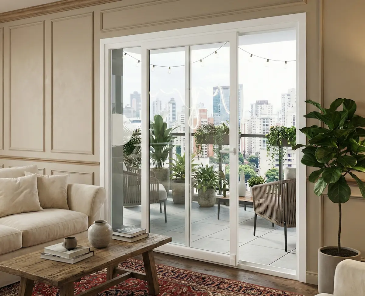 Раздвижные двери ПВХ на балкон от Melke